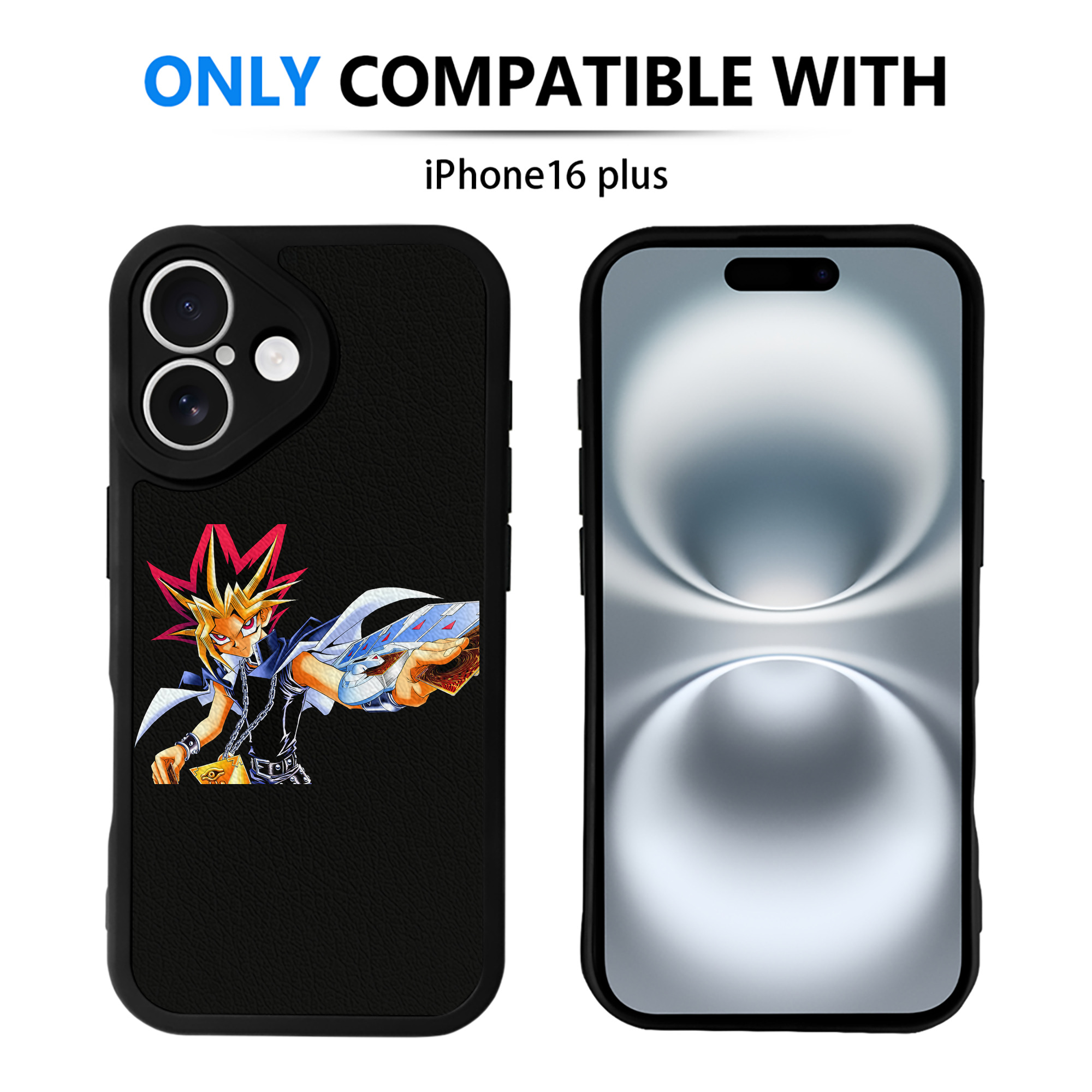 遊☆戯☆王 Yu-Gi-Oh! 【iPhone 16シリーズ対応】シリコンスマホケース（レザー調） 材質：シリコン